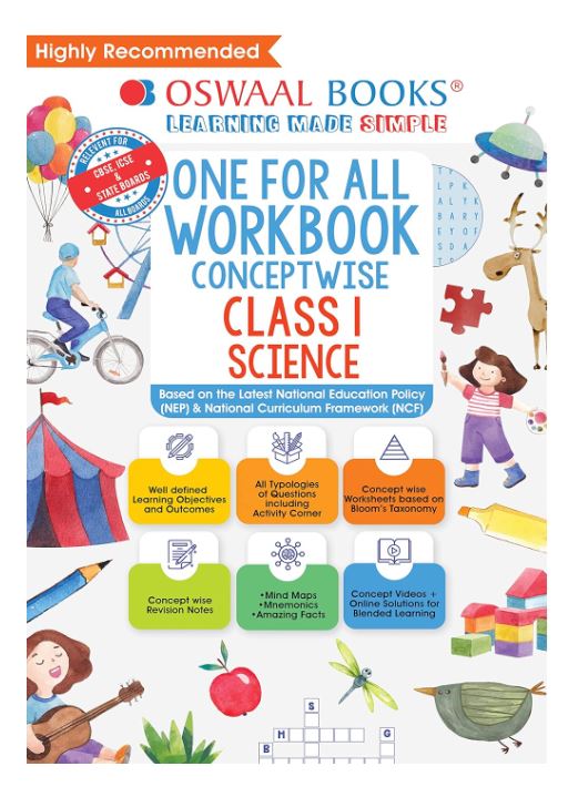 Oswaal One For All Workbook, Class-1, Science